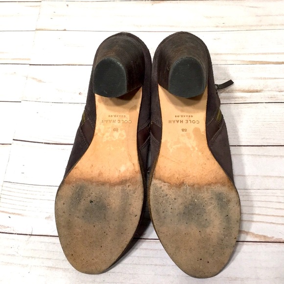 Ankle bootie Cole Haan Grand.OS brown size 8 genuine leather - Picture 9 of 9
